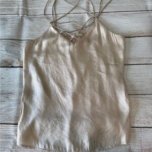 Maurices Metallic Beige Strappy Camisole